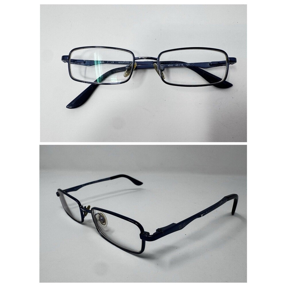 Ray-Ban RB1023 4000 Junior Metallic Blue Eyeglass Frames 45-16-125 Authentic